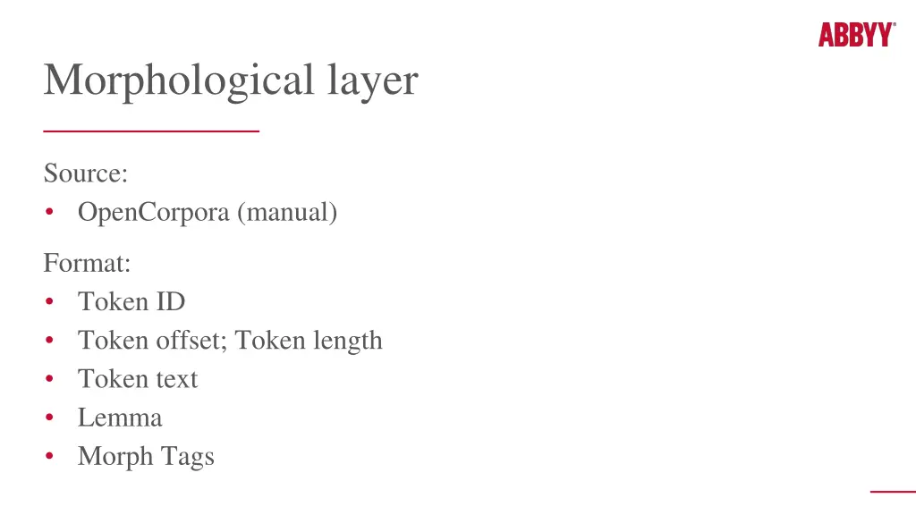 morphological layer