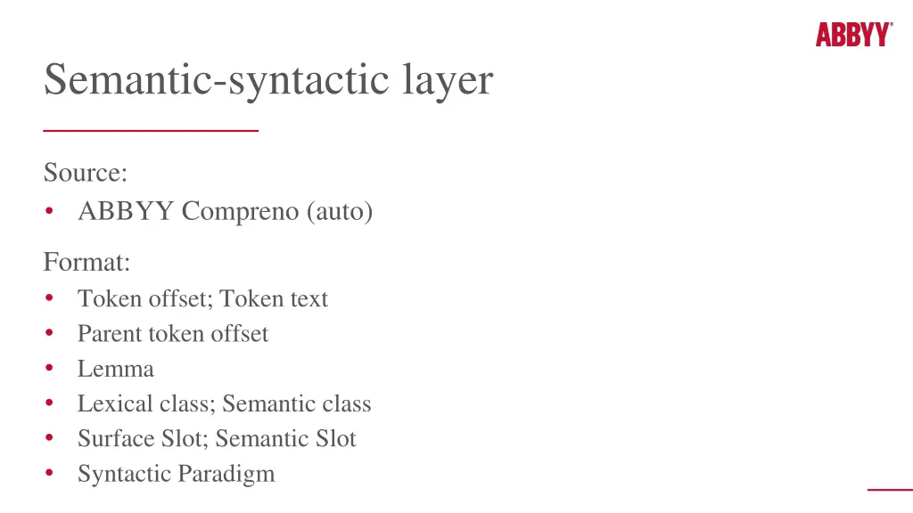 semantic syntactic layer