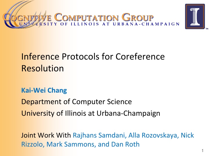 inference protocols for coreference resolution