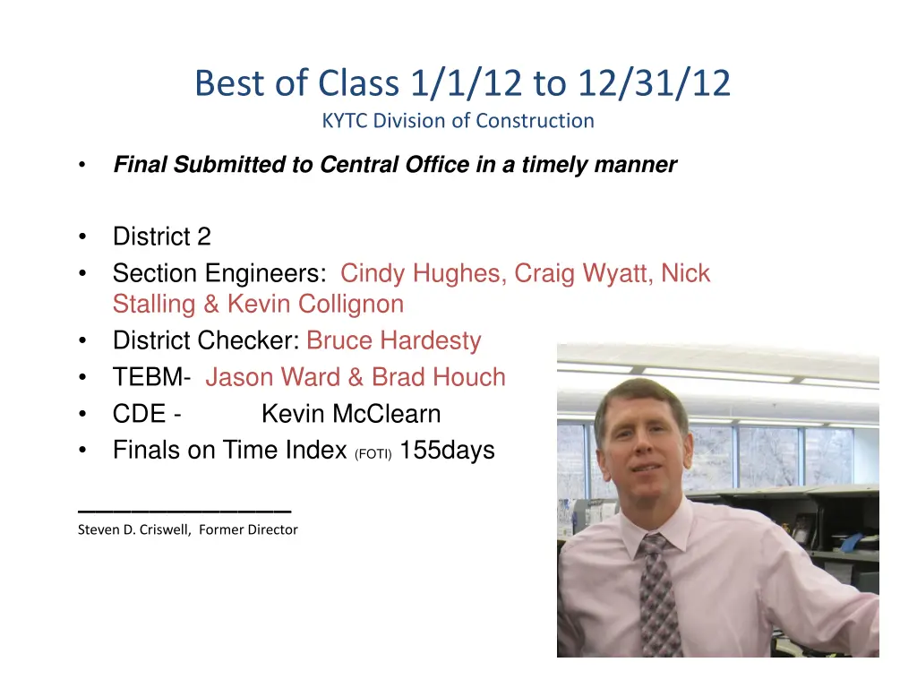 best of class 1 1 12 to 12 31 12 kytc division