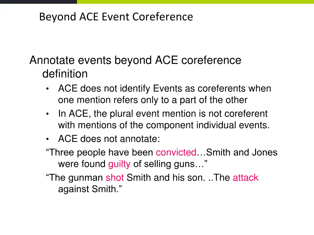 beyond ace event coreference