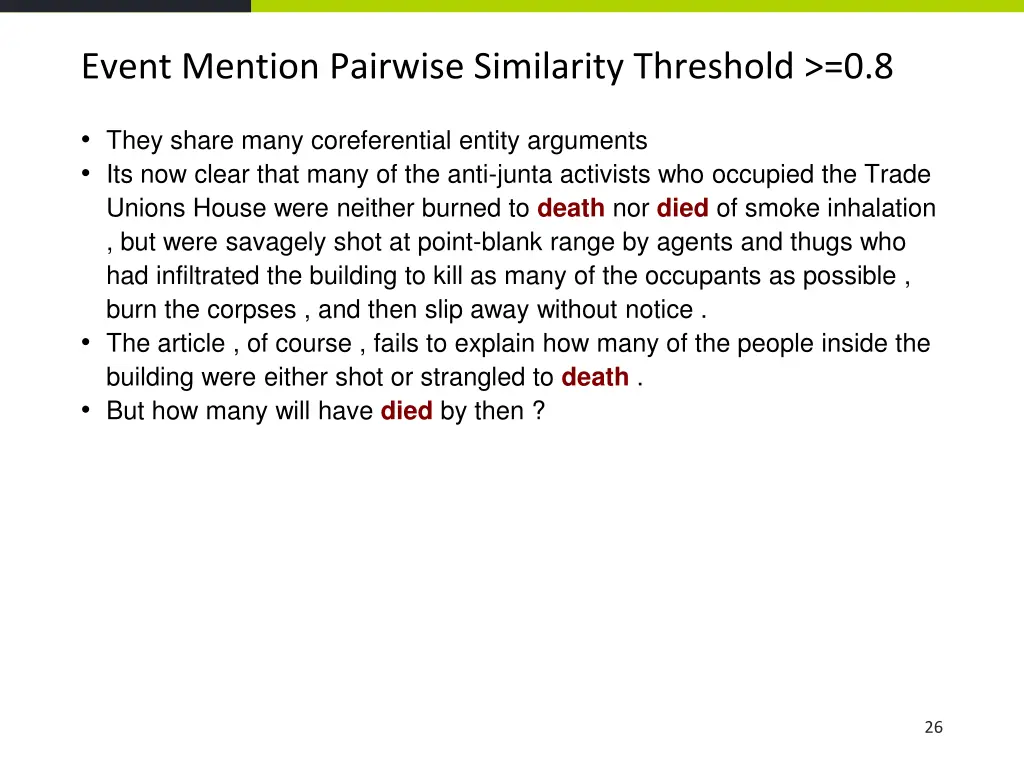 event mention pairwise similarity threshold 0 8