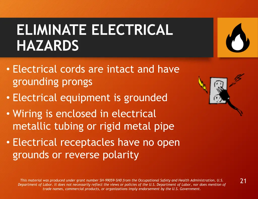 eliminate electrical hazards