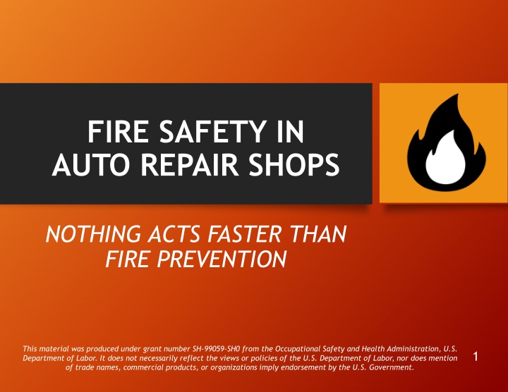 fire safety in auto repair shops