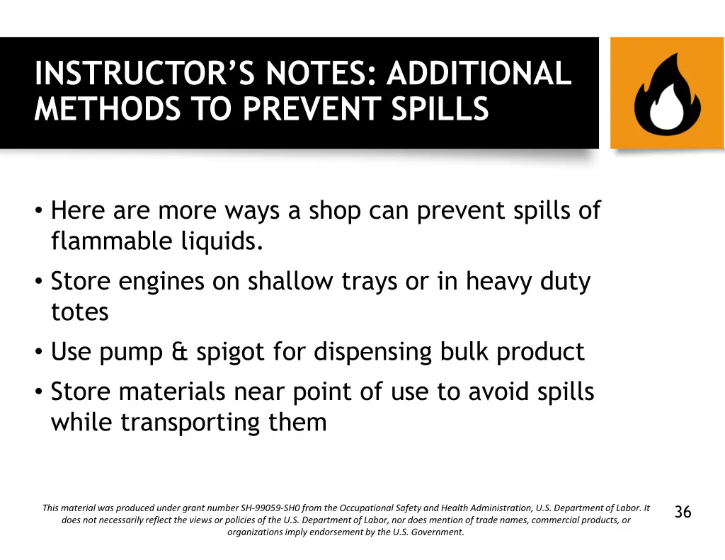 instructor s notes additional methods to prevent