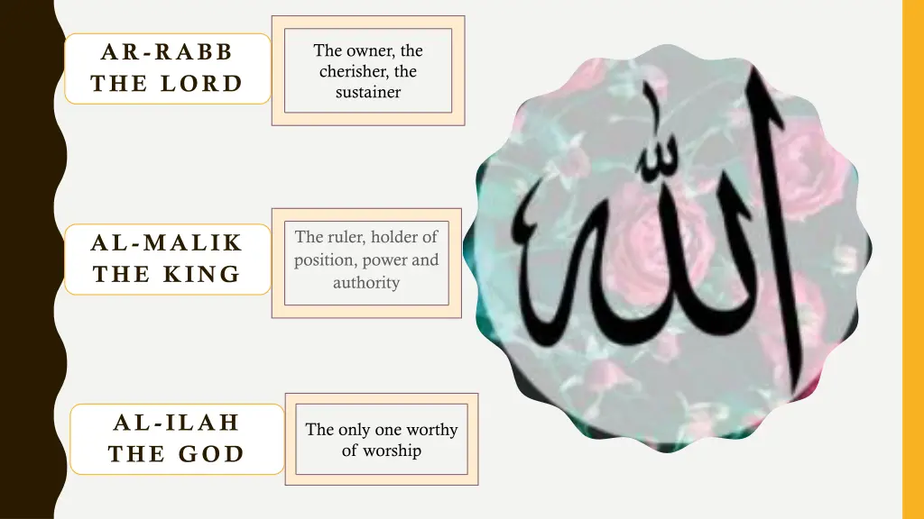 the owner the cherisher the sustainer