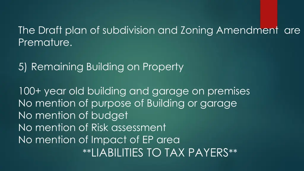 the draft plan of subdivision and zoning 8