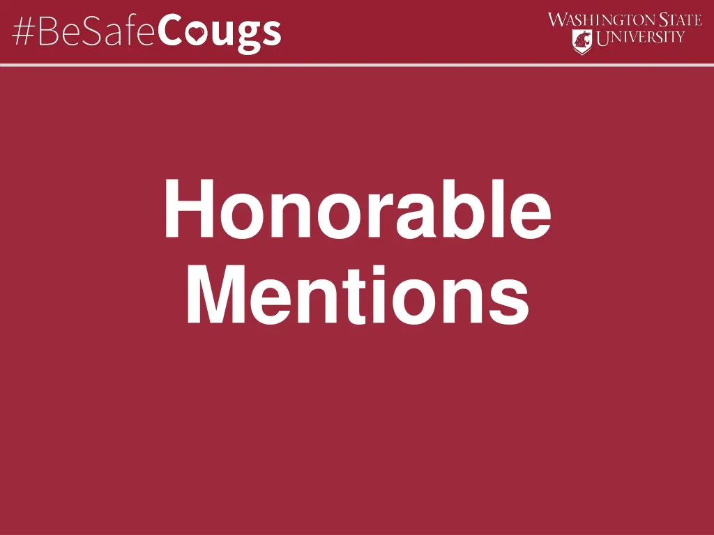 honorable mentions