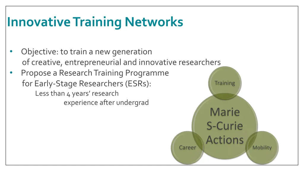 innovative training networks