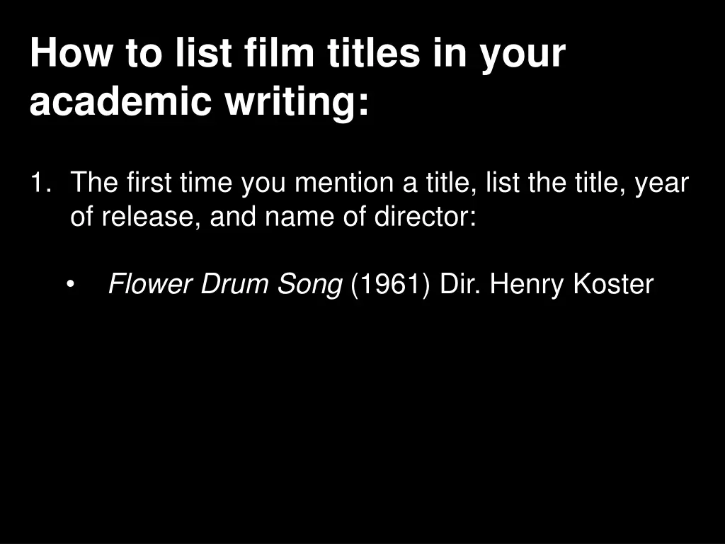 how to list film titles in your academic writing 2