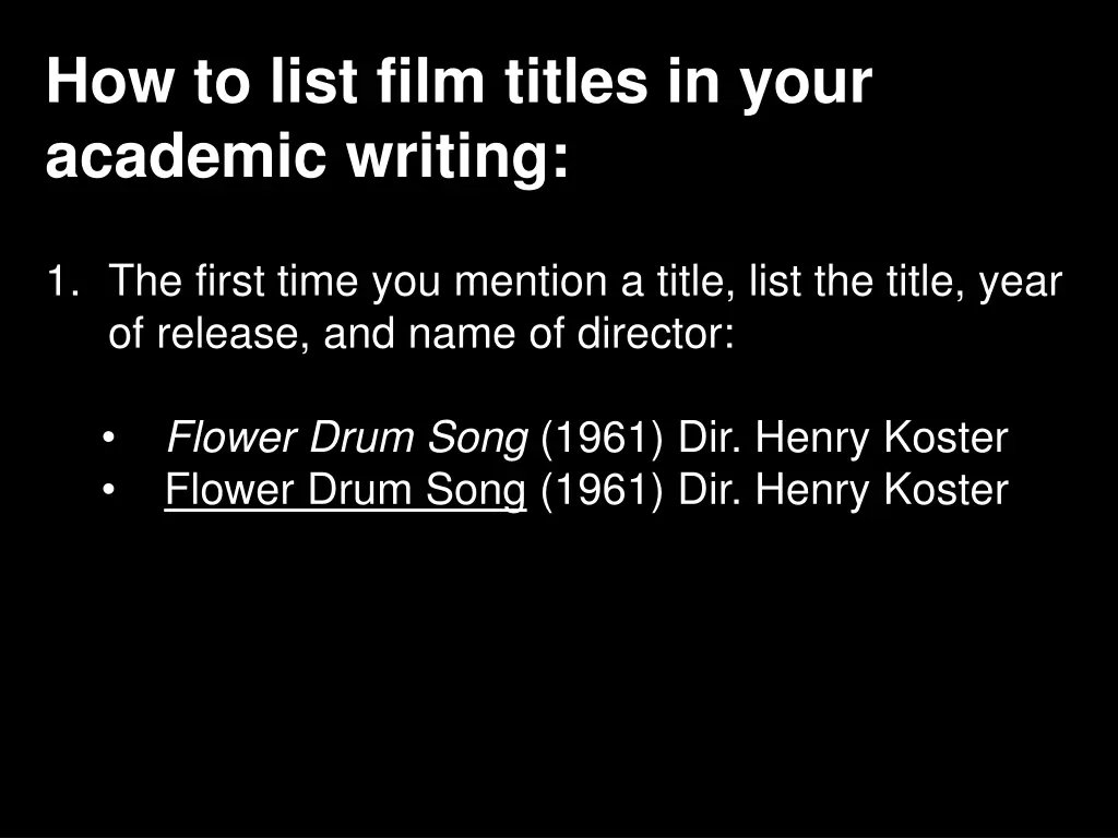 how to list film titles in your academic writing 3