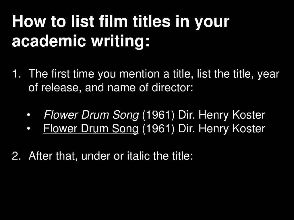 how to list film titles in your academic writing 4