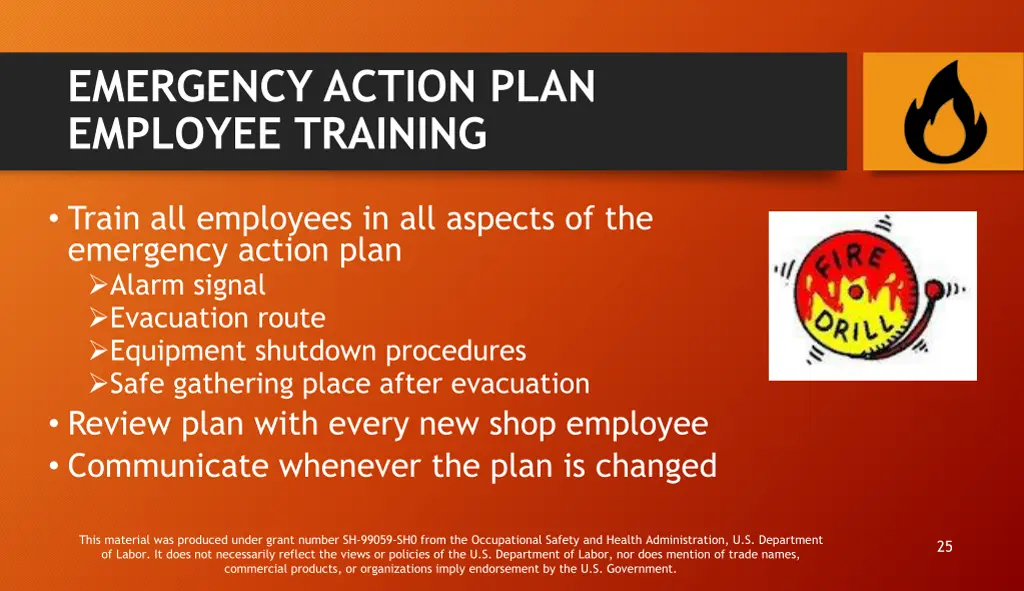 emergency action plan employee training