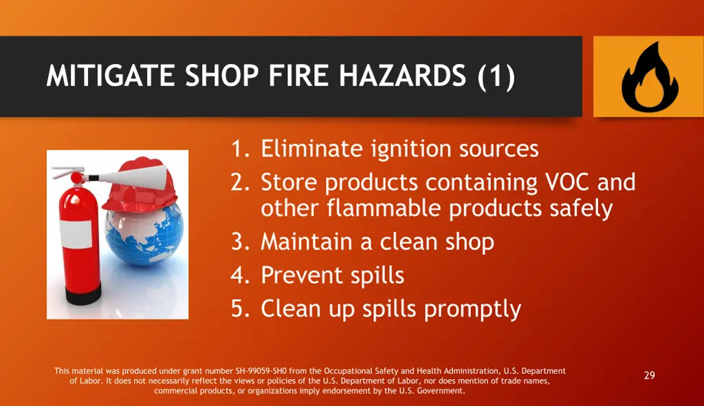 mitigate shop fire hazards 1