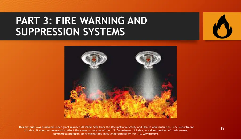 part 3 fire warning and suppression systems