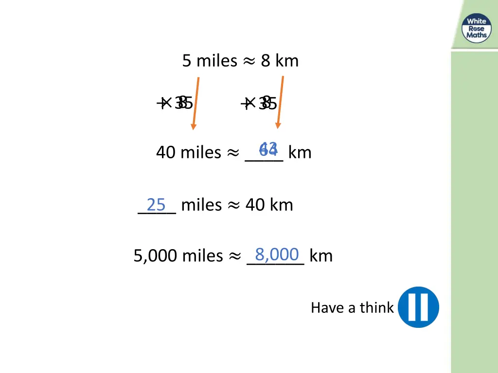 5 miles 8 km 1