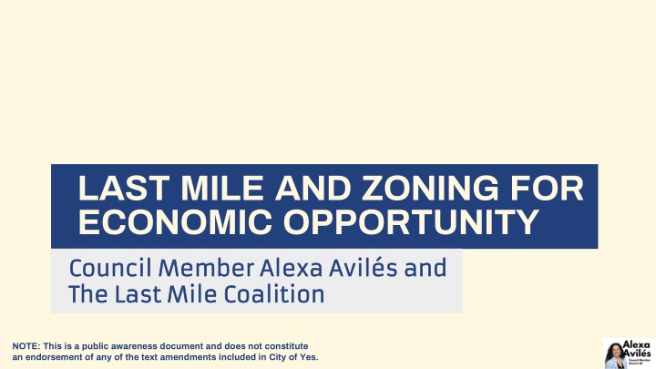 last mile and zoning for economic opportunity