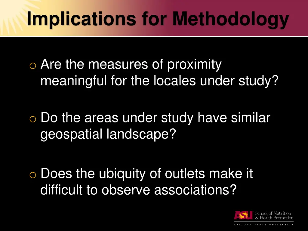 implications for methodology