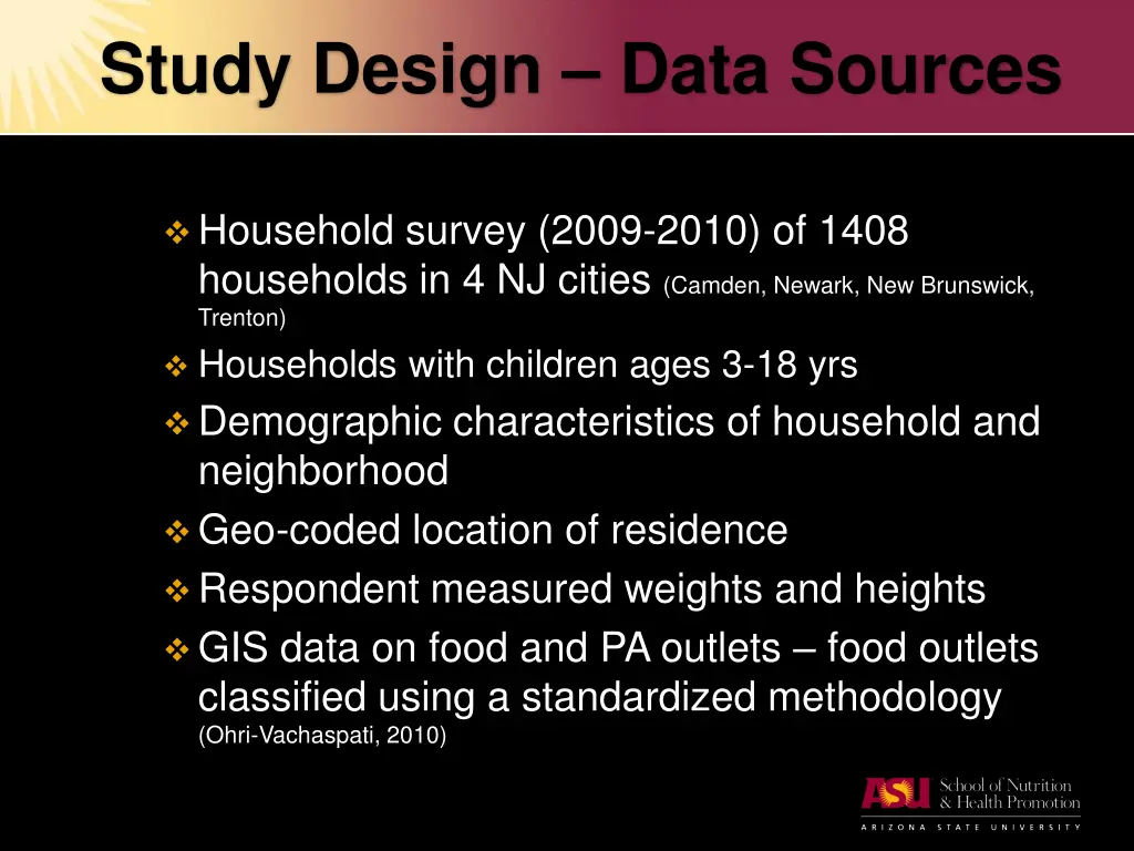 study design data sources