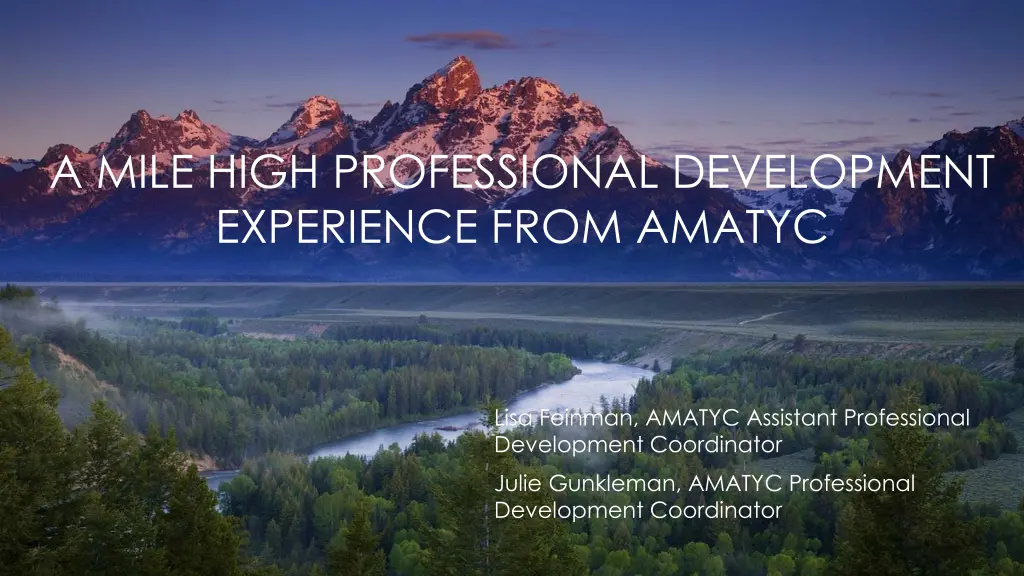 a mile high professional development experience 1