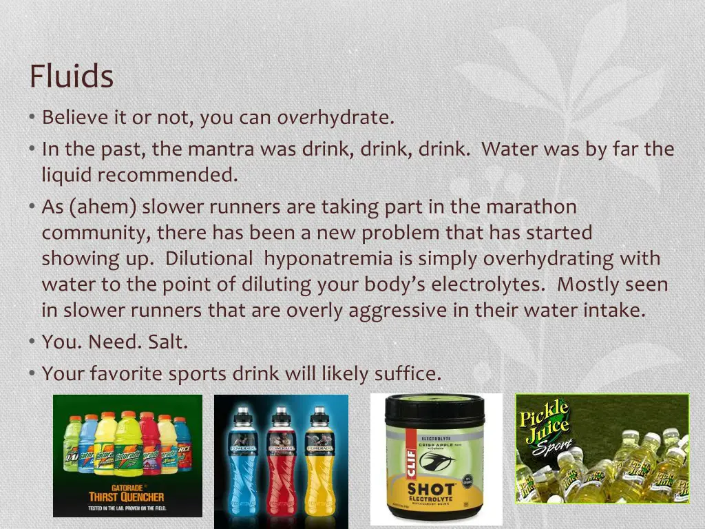 fluids believe it or not you can over hydrate