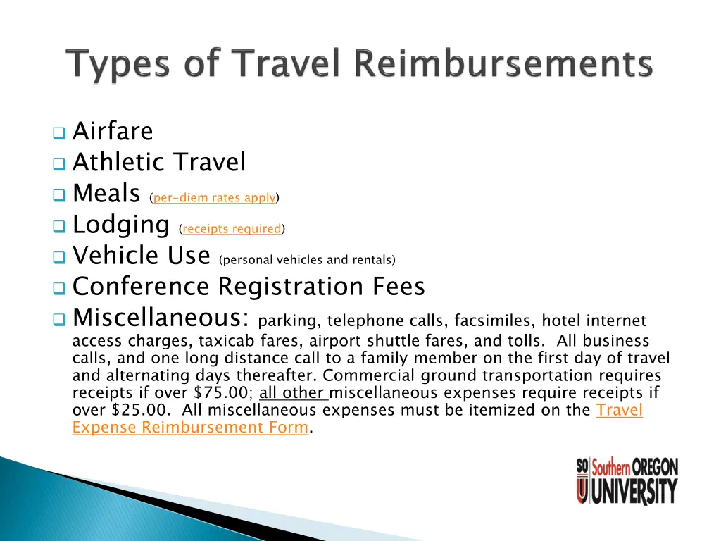 airfare athletic travel meals per diem rates