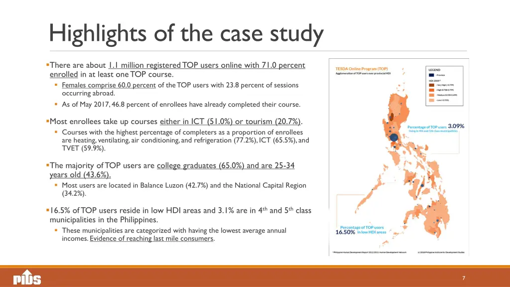 highlights of the case study