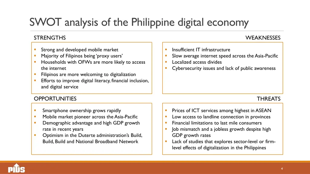 swot analysis of the philippine digital economy