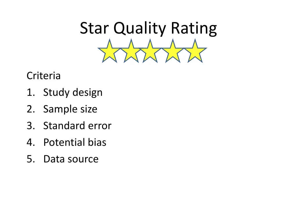 star quality rating