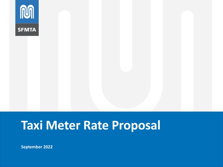 taxi meter rate proposal