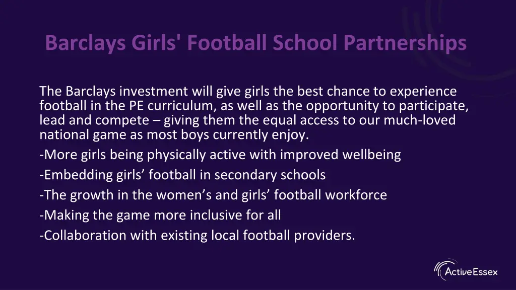 barclays girls football school partnerships