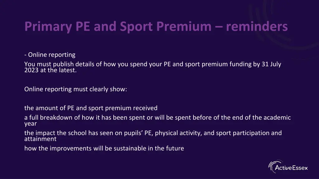 primary pe and sport premium reminders 1