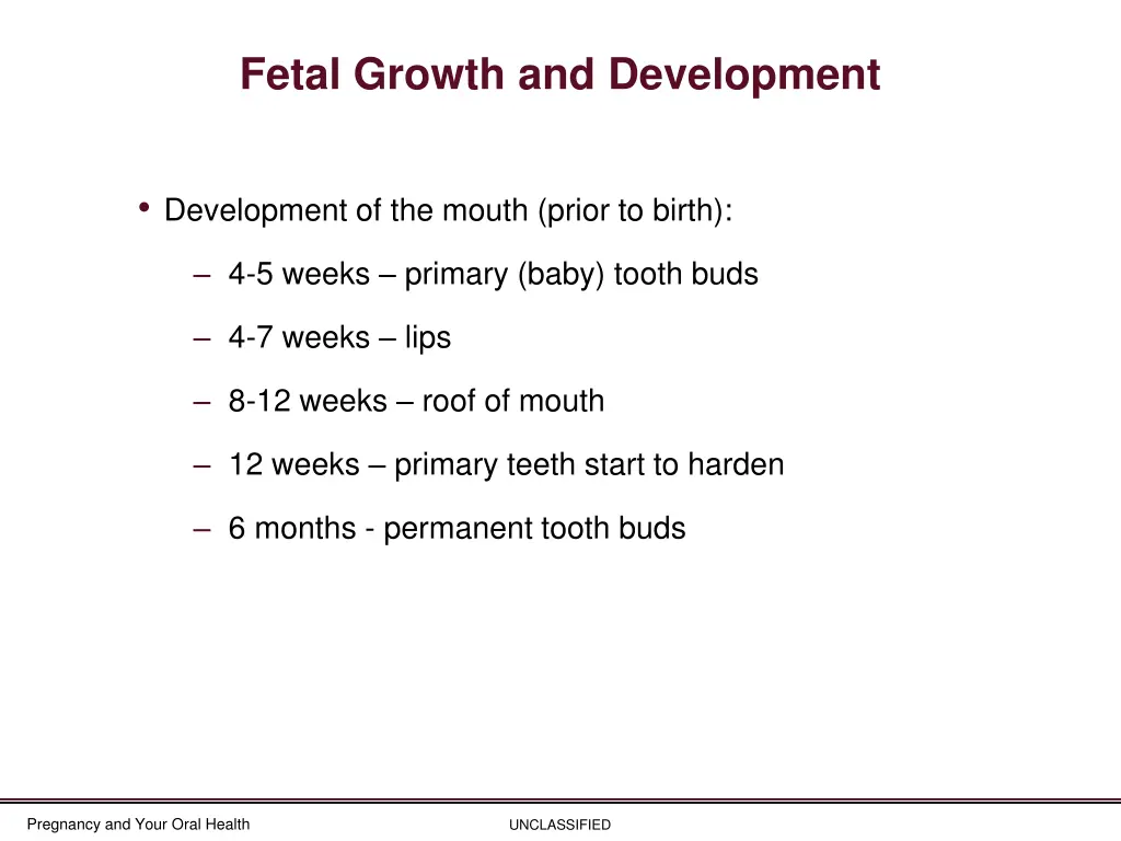 fetal growth and development