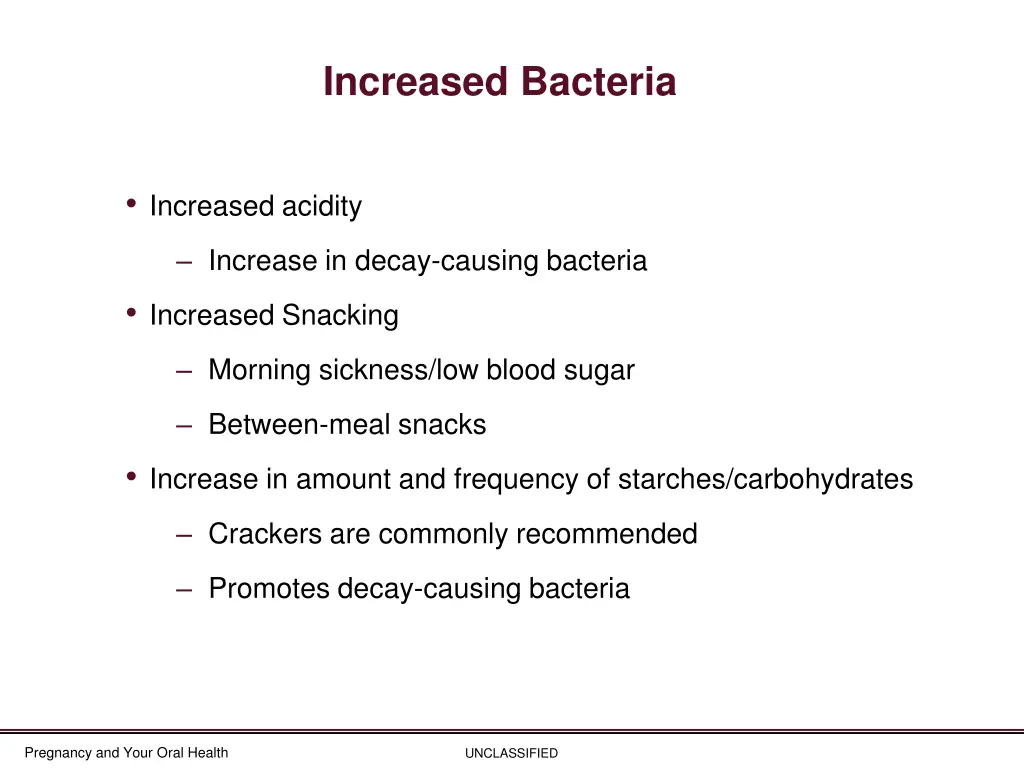 increased bacteria