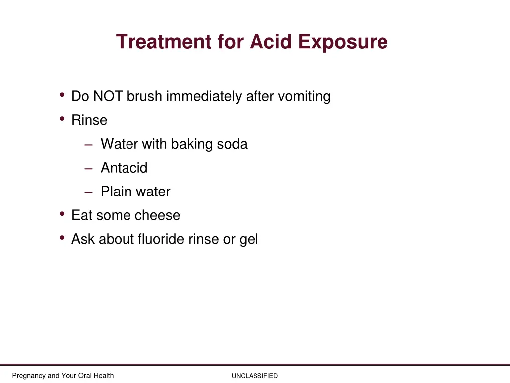 treatment for acid exposure