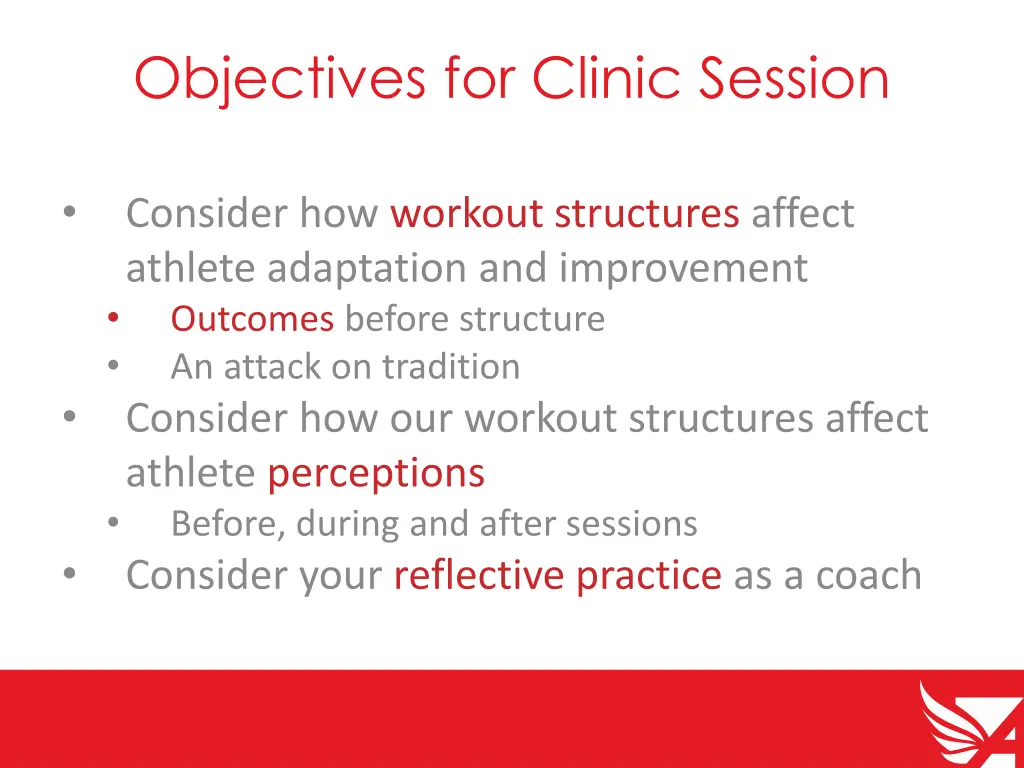 objectives for clinic session