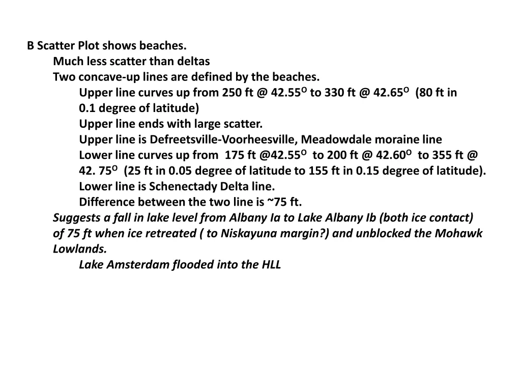 b scatter plot shows beaches much less scatter