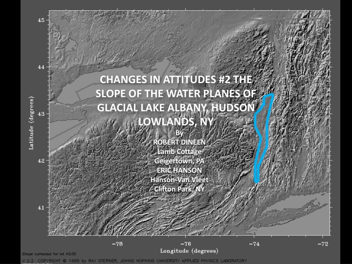 changes in attitudes 2 the slope of the water