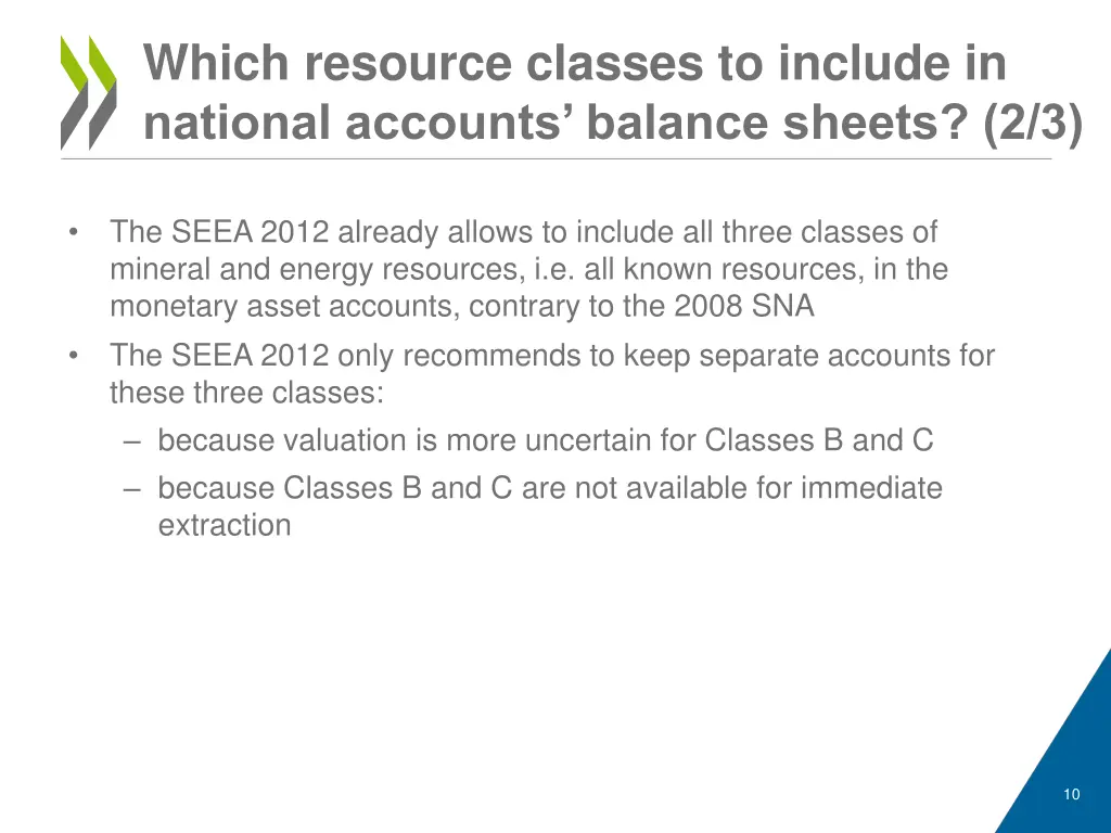 which resource classes to include in national 1