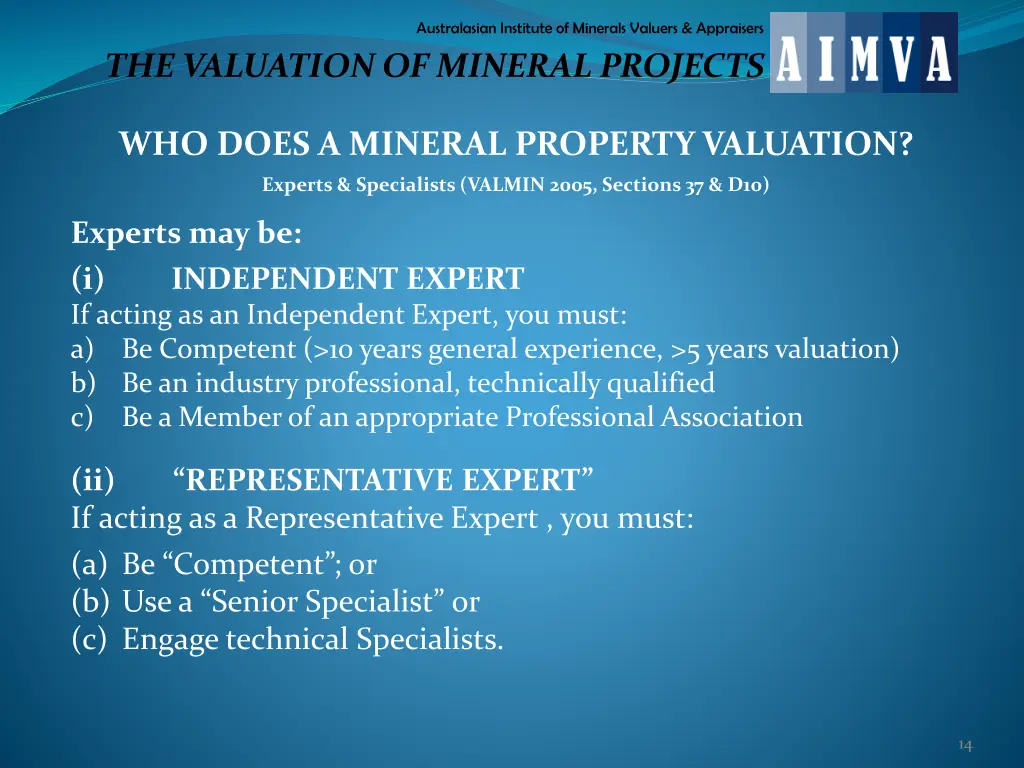 australasian institute of minerals valuers 10