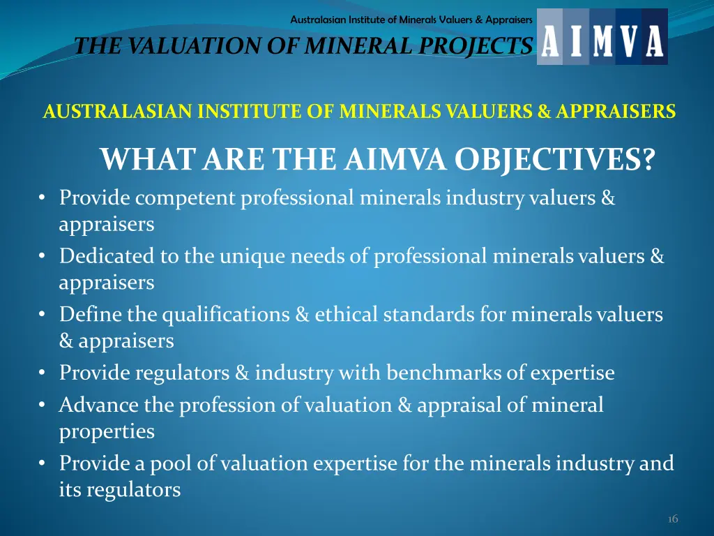 australasian institute of minerals valuers 12