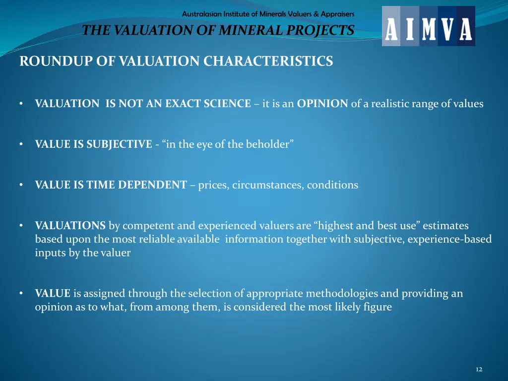 australasian institute of minerals valuers 8