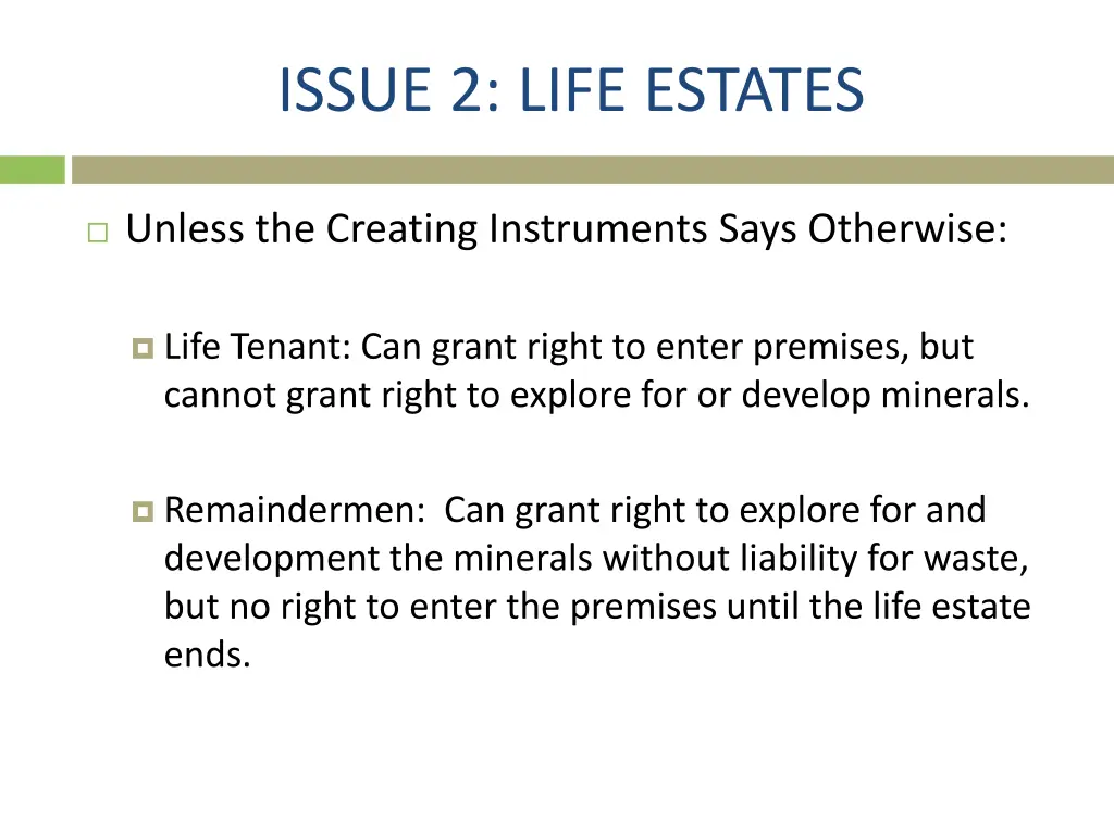 issue 2 life estates 1