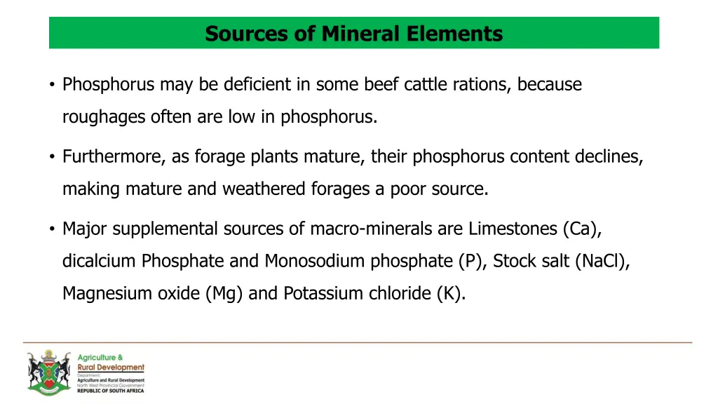 sources of mineral elements 1