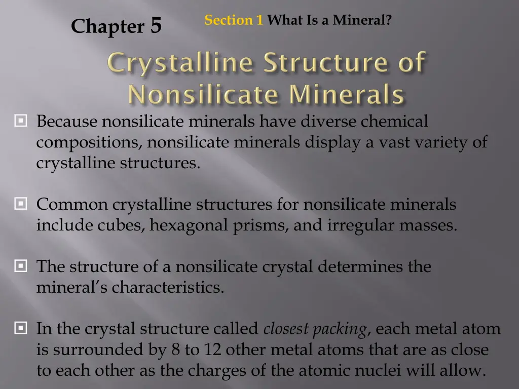 section 1 what is a mineral 11