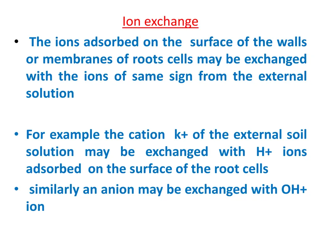 ion exchange