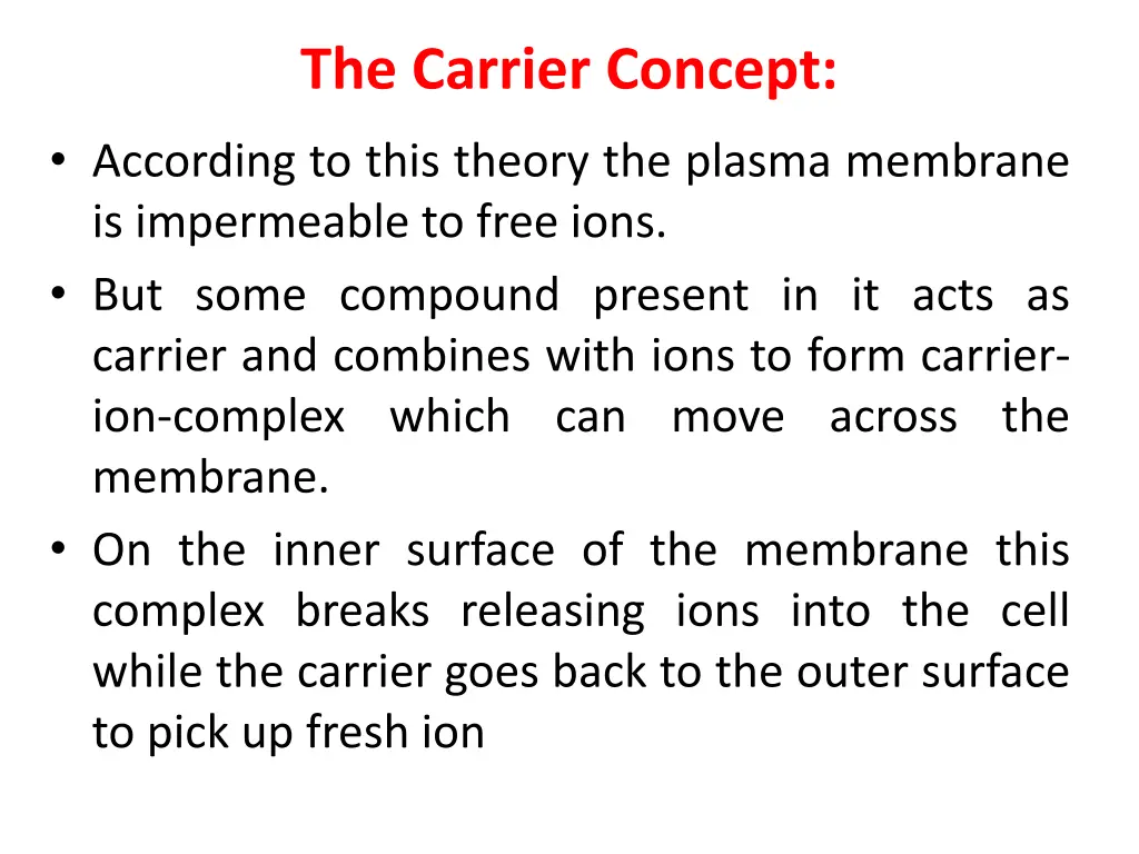 the carrier concept