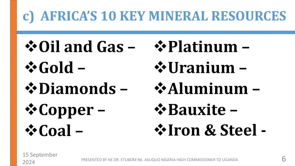 c africa s 10 key mineral resources