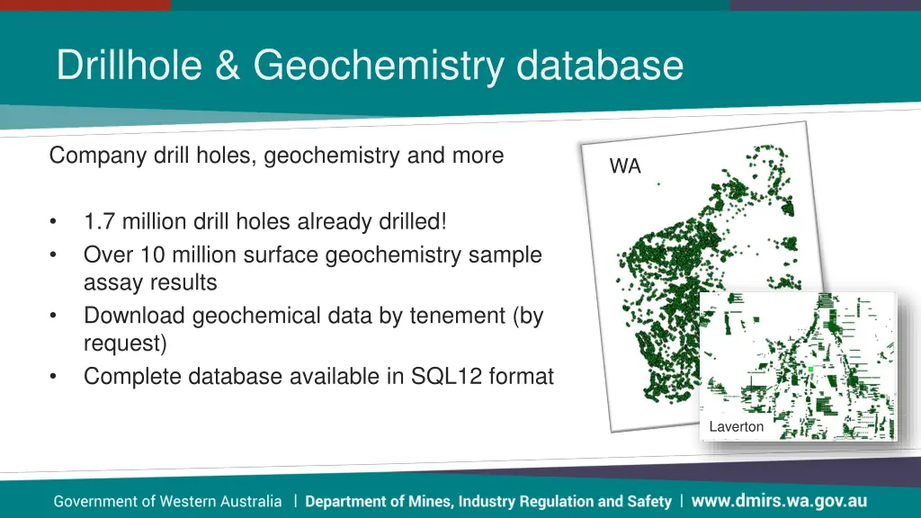 drillhole geochemistry database