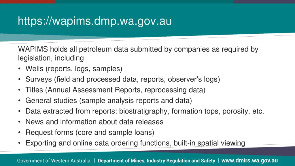 https wapims dmp wa gov au